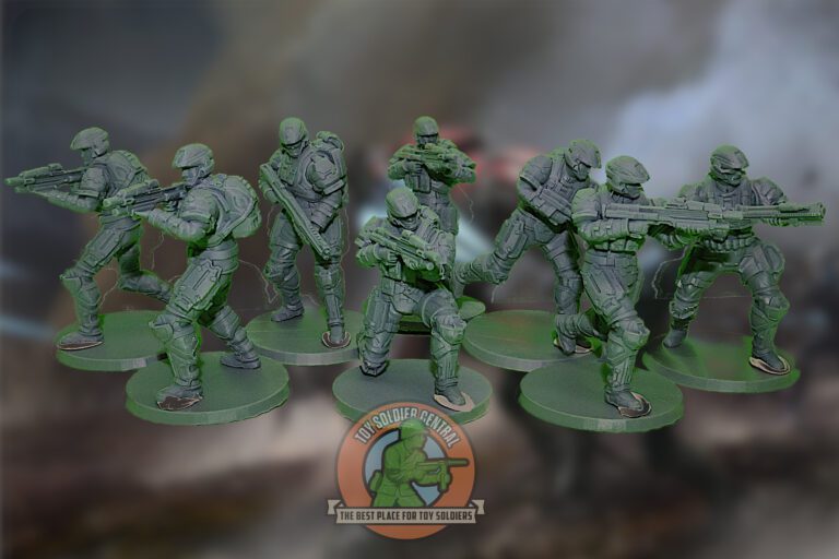 Halo Reach | UNSC | Army Trooper Toy Soldier Squad | Series One | 54mm Scale
