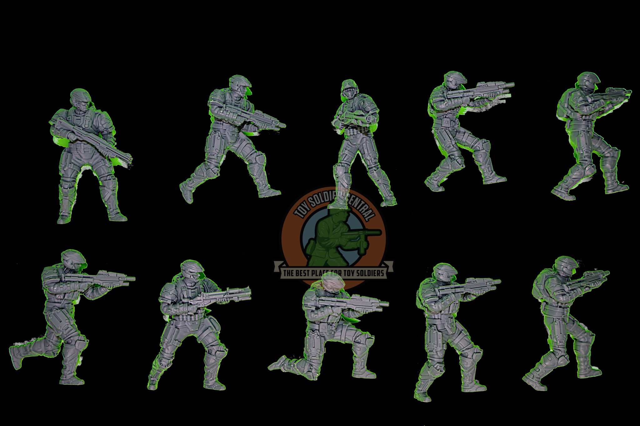 Halo Reach | UNSC | Army Trooper Toy Soldier Squad | Series One | 54mm ...