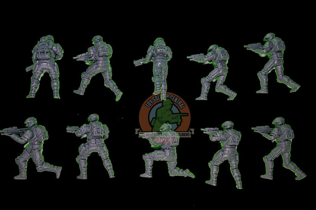halo reach unsc army troopers toy resin back