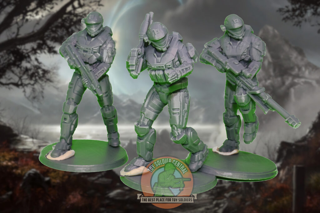 Halo Reach Unsc Recon Spartan Toy Soldier Squad Series One 54mm Scale Toy Soldier Central