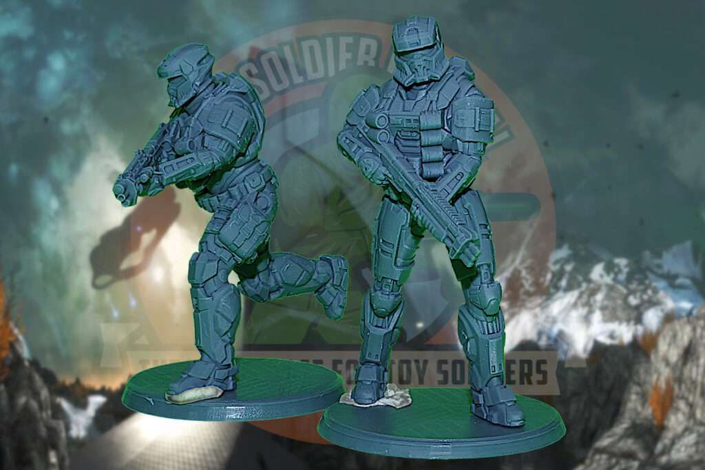 EOD spartan halo reach grey toy soldiers 54mm