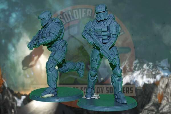 EOD spartan halo reach grey toy soldiers 54mm