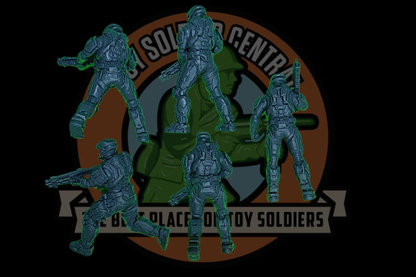 Halo Reach | UNSC | EOD Spartan Toy Soldier Squad | Series One | 54mm Scale - Image 6