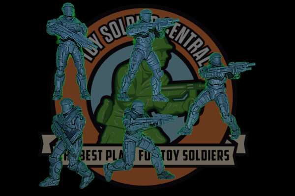 Halo Reach | UNSC | HAZOP Spartan Toy Soldier Squad | Series One | 54mm Scale - Image 5