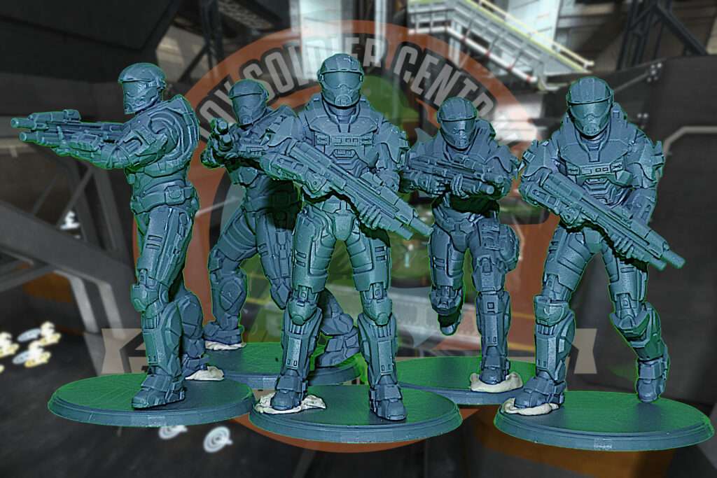 Halo Reach | UNSC | HAZOP Spartan Toy Soldier Squad | Series One