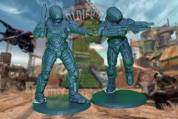halo army men GUNGNIR armor spartan 54mm