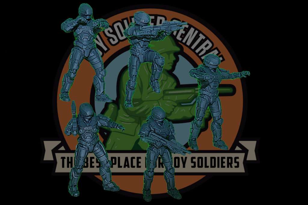 halo army men GUNGNIR armor spartan front