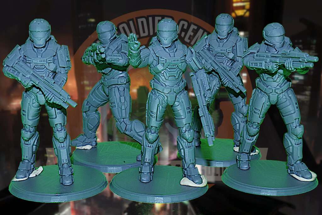 Halo Reach | UNSC | CQC Spartan Toy Soldier Squad | Series One
