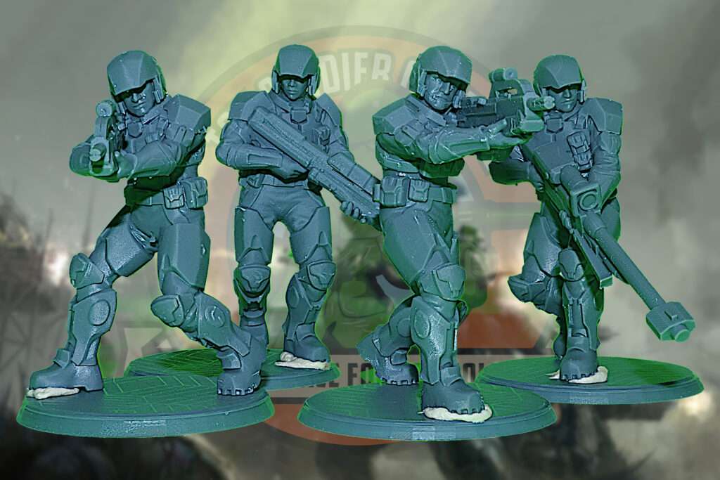 halo marines toy soldiers group 54mm