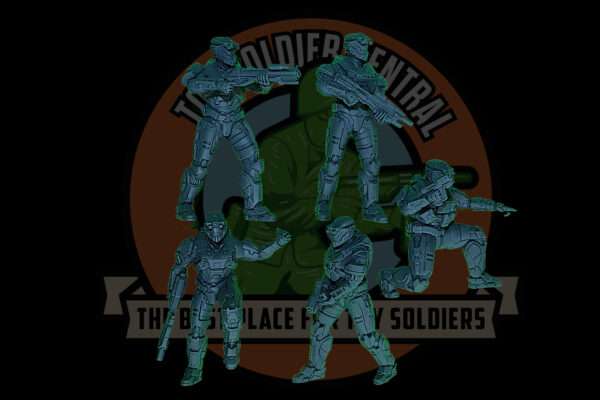 Halo Reach | UNSC | Operator Spartan Toy Soldier Squad | Series One | 54mm Scale - Image 5