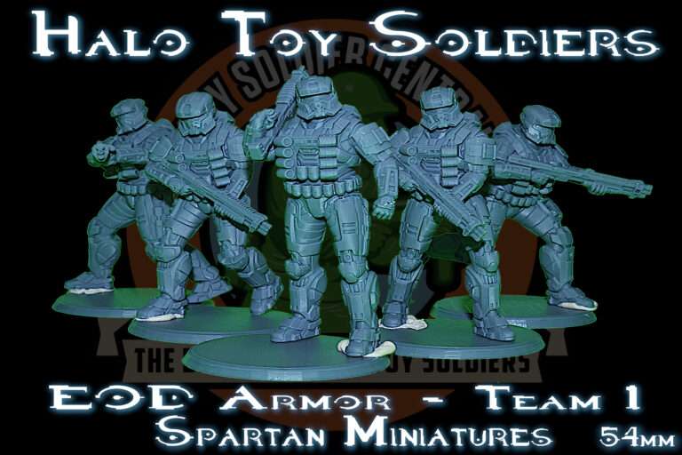 Halo Reach | UNSC | EOD Spartan Toy Soldier Squad | Series One | 54mm Scale