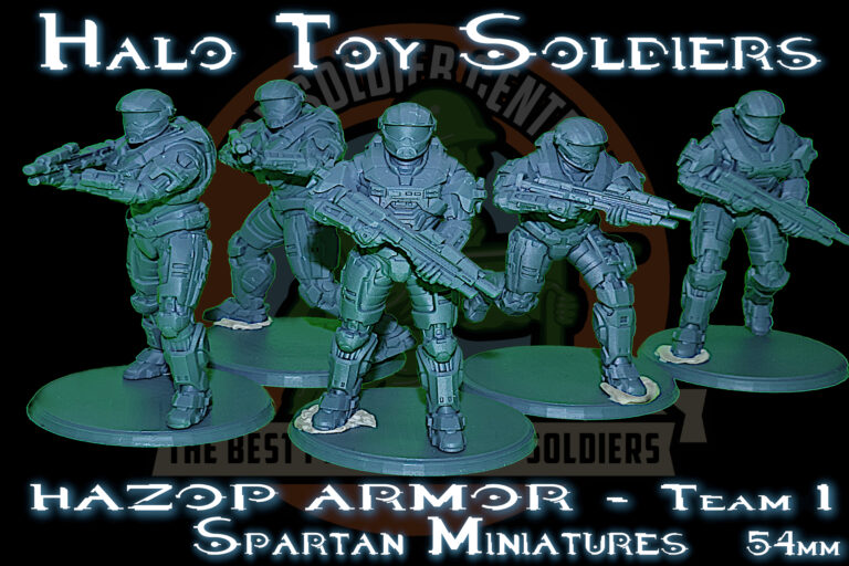 Halo Reach | UNSC | HAZOP Spartan Toy Soldier Squad | Series One | 54mm Scale
