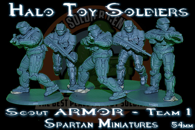 Halo Reach | UNSC | Scout Spartan Toy Soldier Squad | Series One | 54mm Scale