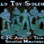 Halo Reach | UNSC | CQC Spartan Toy Soldier Squad | Series One | 54mm Scale