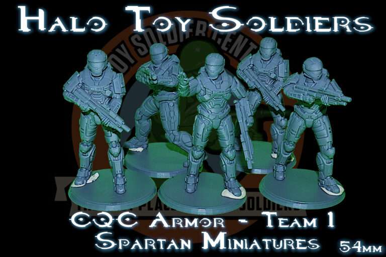 Halo Reach | UNSC | CQC Spartan Toy Soldier Squad | Series One | 54mm Scale