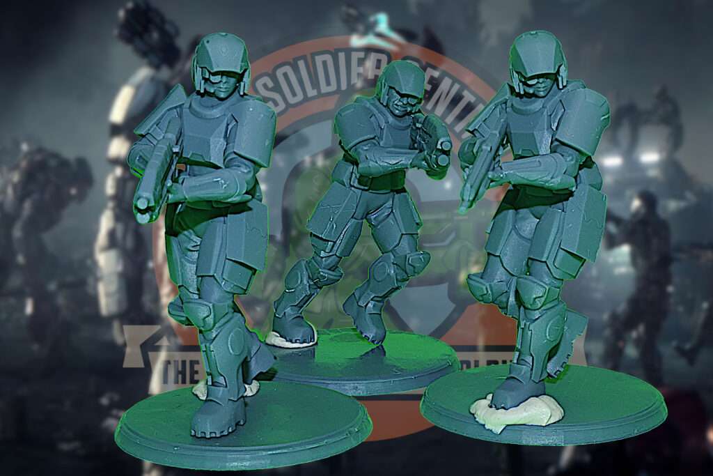 halo unsc marine toy soldiers squad