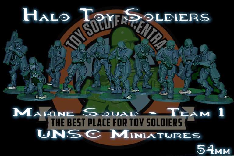 Halo | UNSC | Marine Toy Soldier Squad | Series One | 54mm Scale