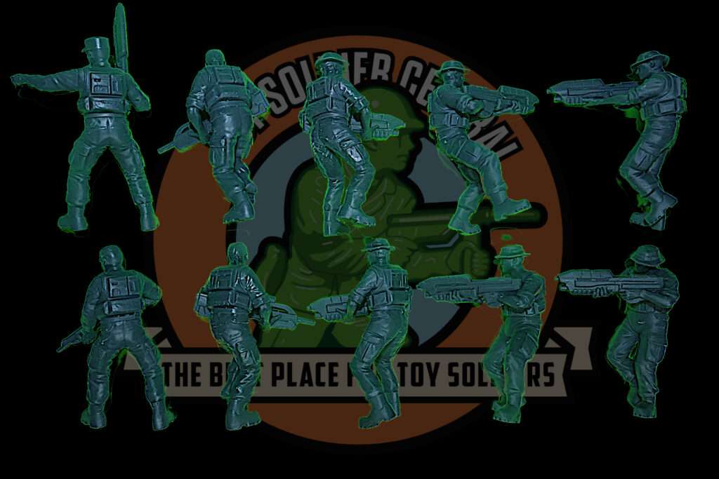 marine squad 2 toy soldier 54mm back