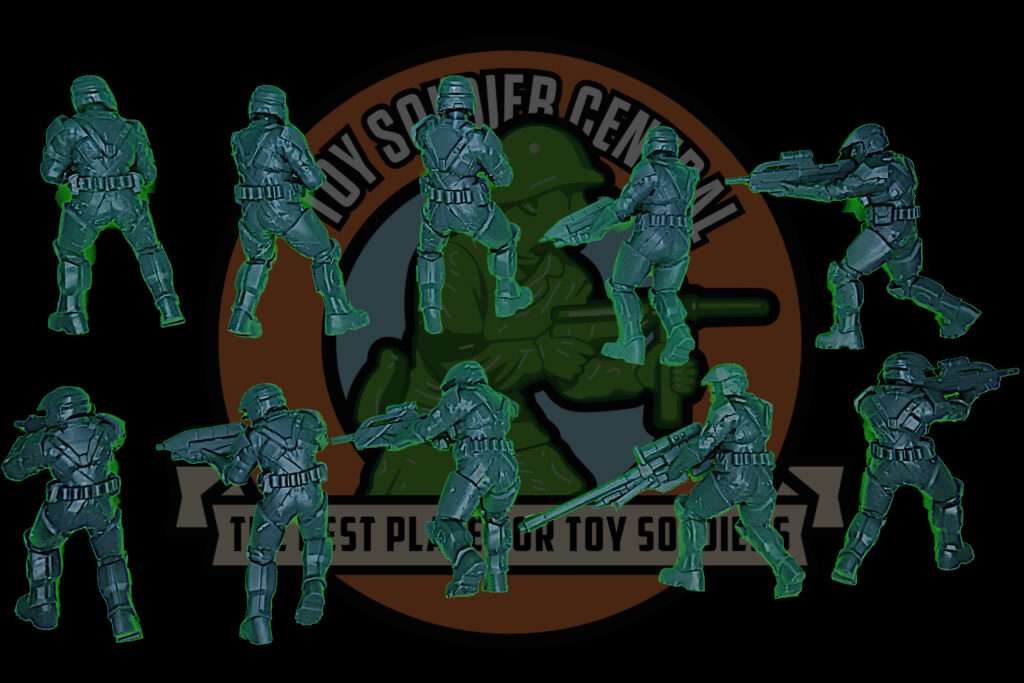 marine squad 3 toy soldier 54mm back