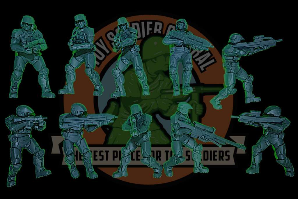 marine squad 3 toy soldier 54mm front