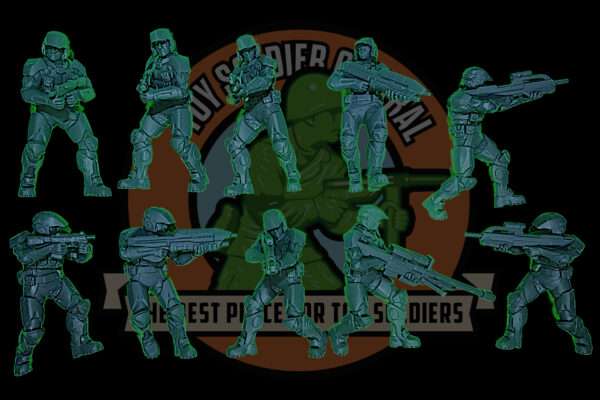 marine squad 3 toy soldier 54mm front