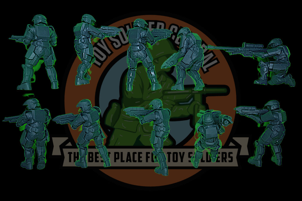 marine squad toy soldier 54mm back