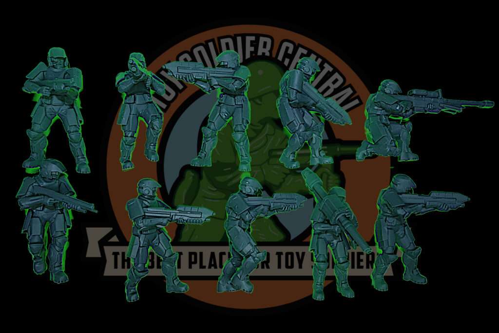 marine squad toy soldier 54mm front