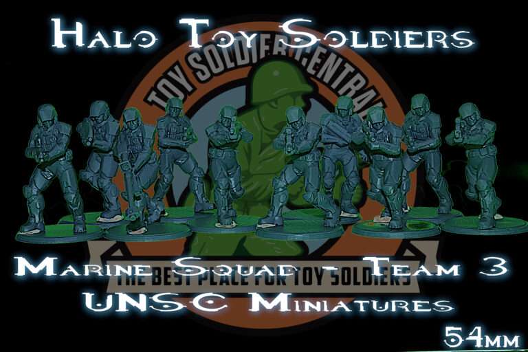 Halo | UNSC | Marine Toy Soldier Squad | Series Three | 54mm Scale