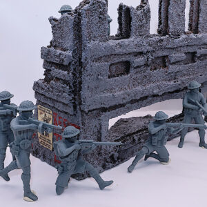 british ww2 army men building cover