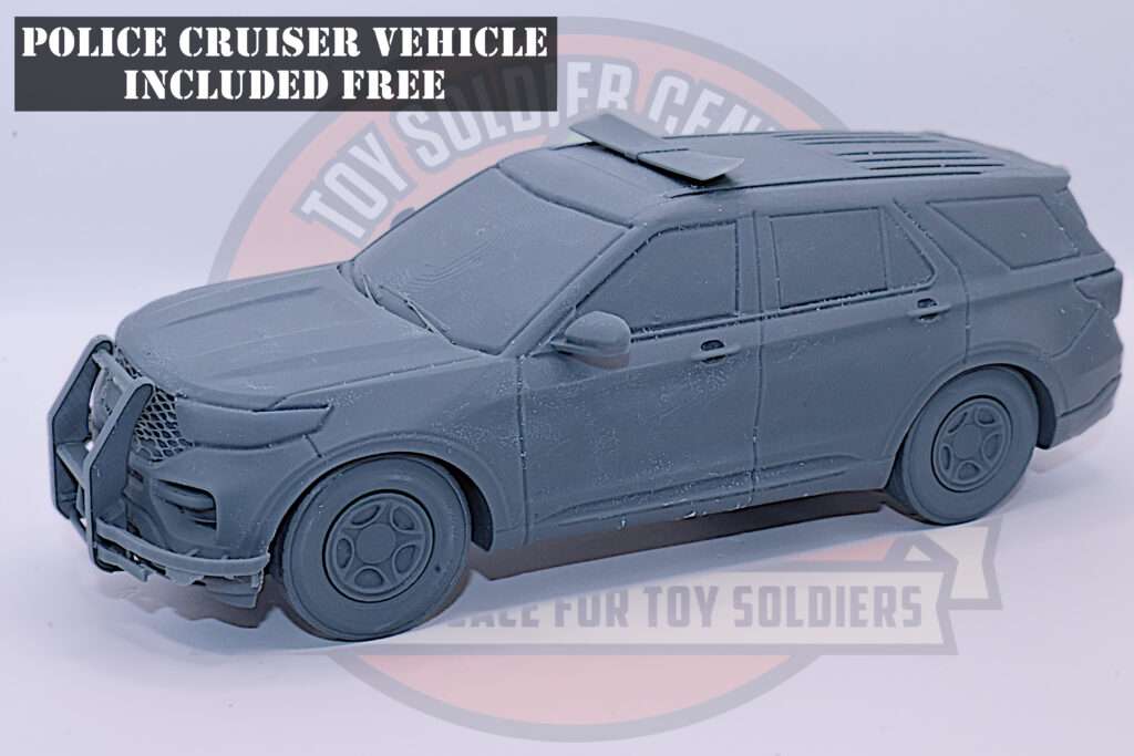 54mm cop car toy soldier