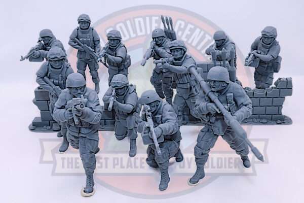 modern russian toy soldier group