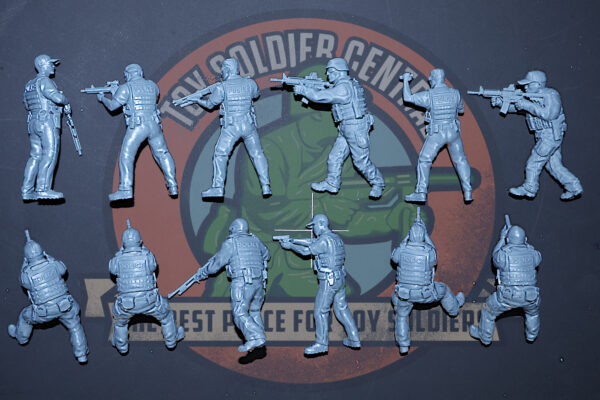 swat police toy soldiers resin