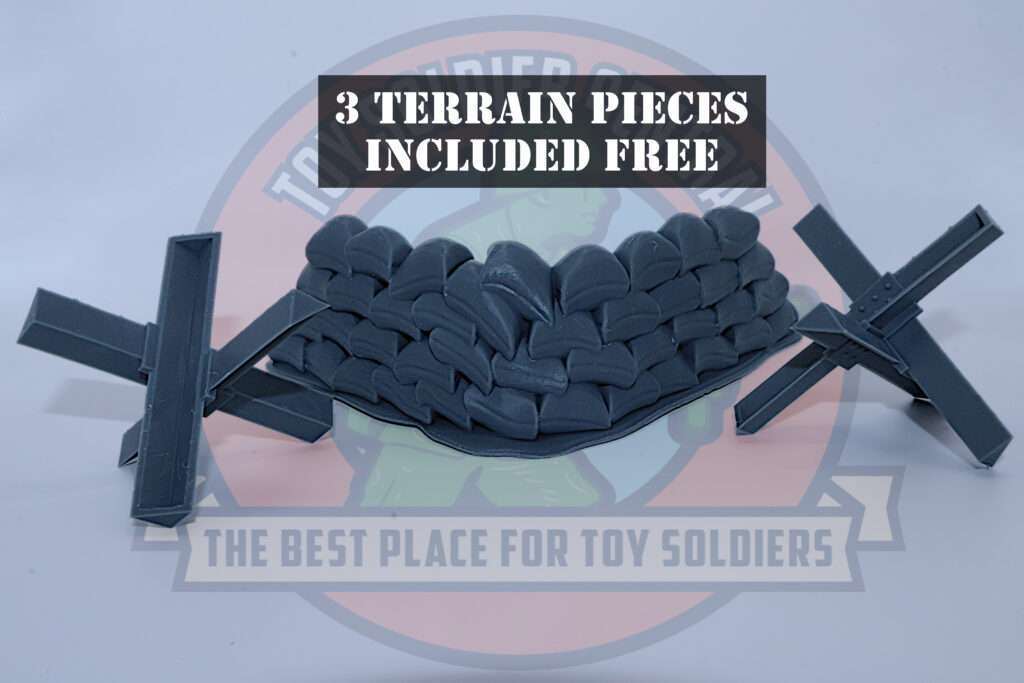 ww2 terrain resin sandbags tank trap