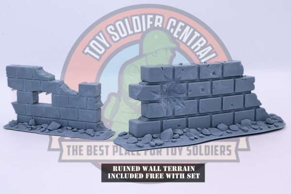 54mm ruined wall terrain for toy soldiers