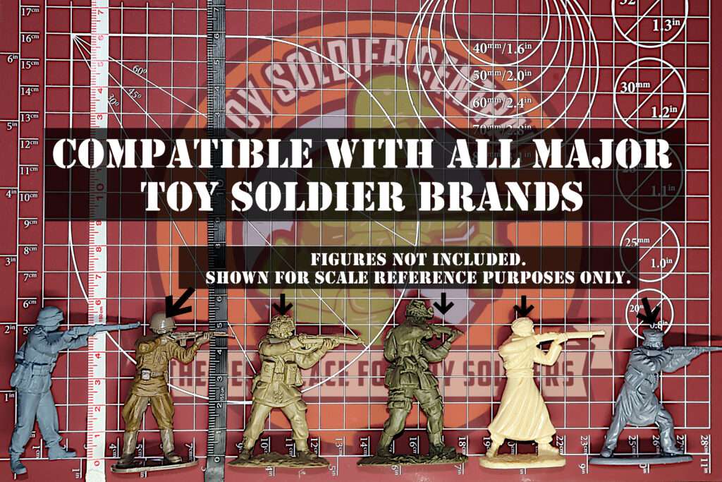 Afrika Korps 54mm toy soldier Germany Scale Comparison