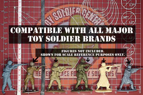 Afrika Korps 54mm toy soldier Germany Scale Comparison