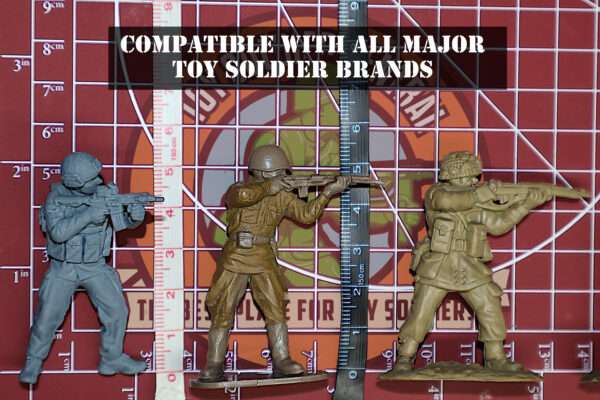 Close Up Modern Ukrainian Toy Soldiers 54mm Scale Comparison