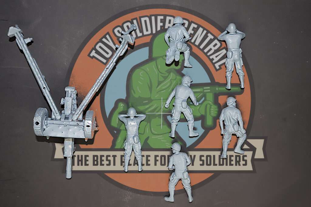 US 155mm Howitzer Crew Toy Soldiers Back