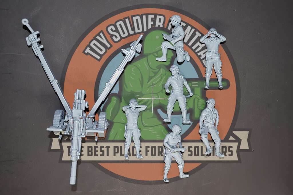 US 155mm Howitzer Crew Toy Soldiers Front