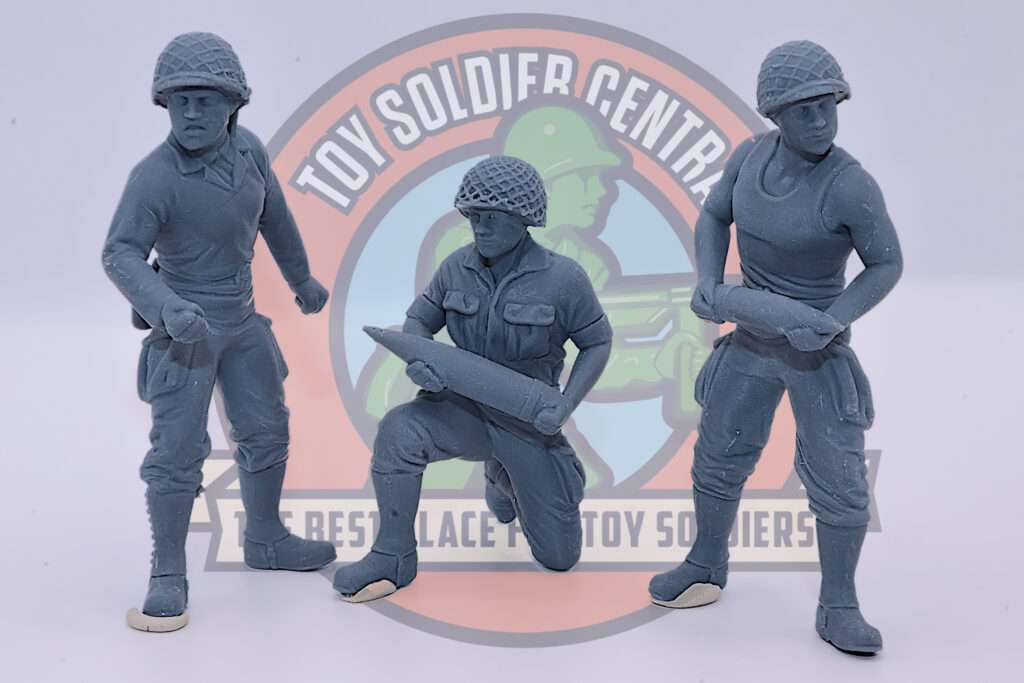 US WW2 Cannon Crew Toy Soldiers
