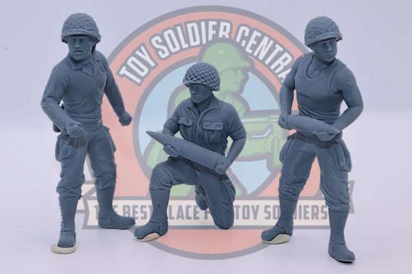 US WW2 Cannon Crew Toy Soldiers