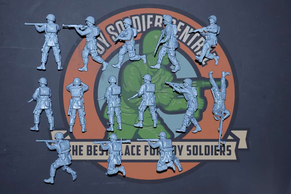 ww2 army men US paratroopers 54mm back