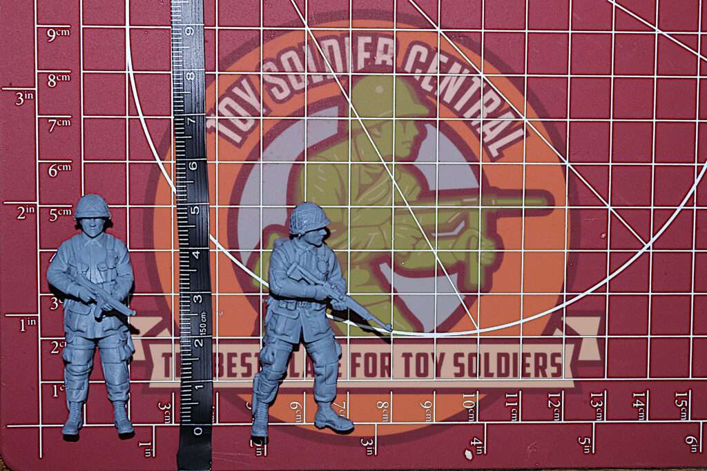 ww2 army men US paratroopers 54mm size