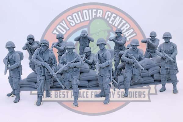 ww2 toy soldiers US paratroopers 54mm