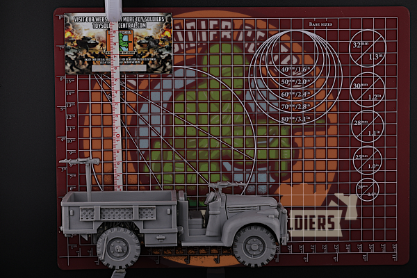 54mm toy soldier half track truck
