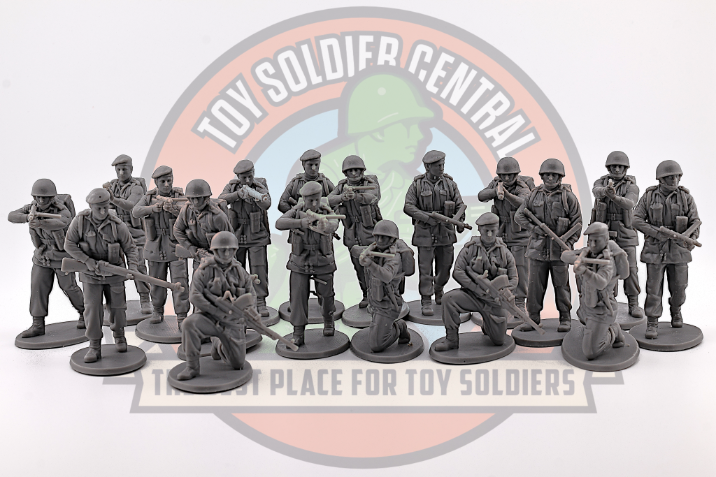 full squad 54mm british paratroopers
