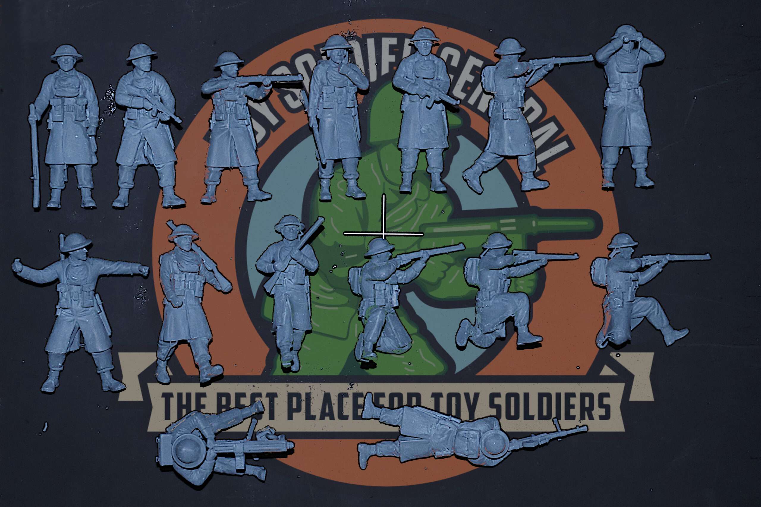 grey ww2 british winter army men