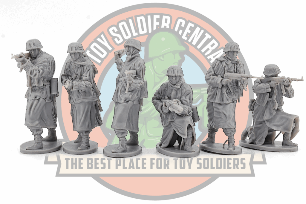 toy soldiers grey german waffen ss squad