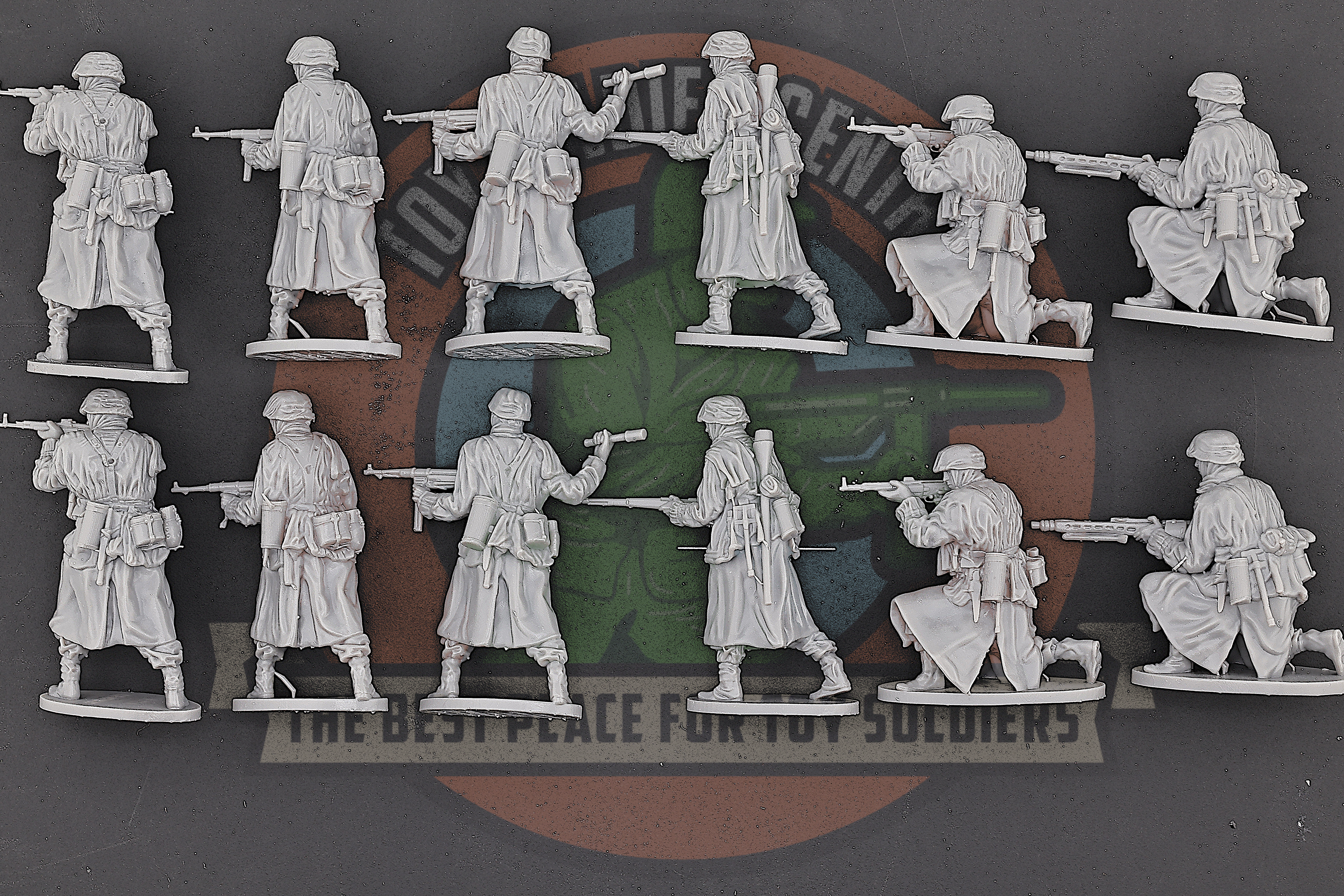 waffen ss rear 54mm 1 32 scale plastic general