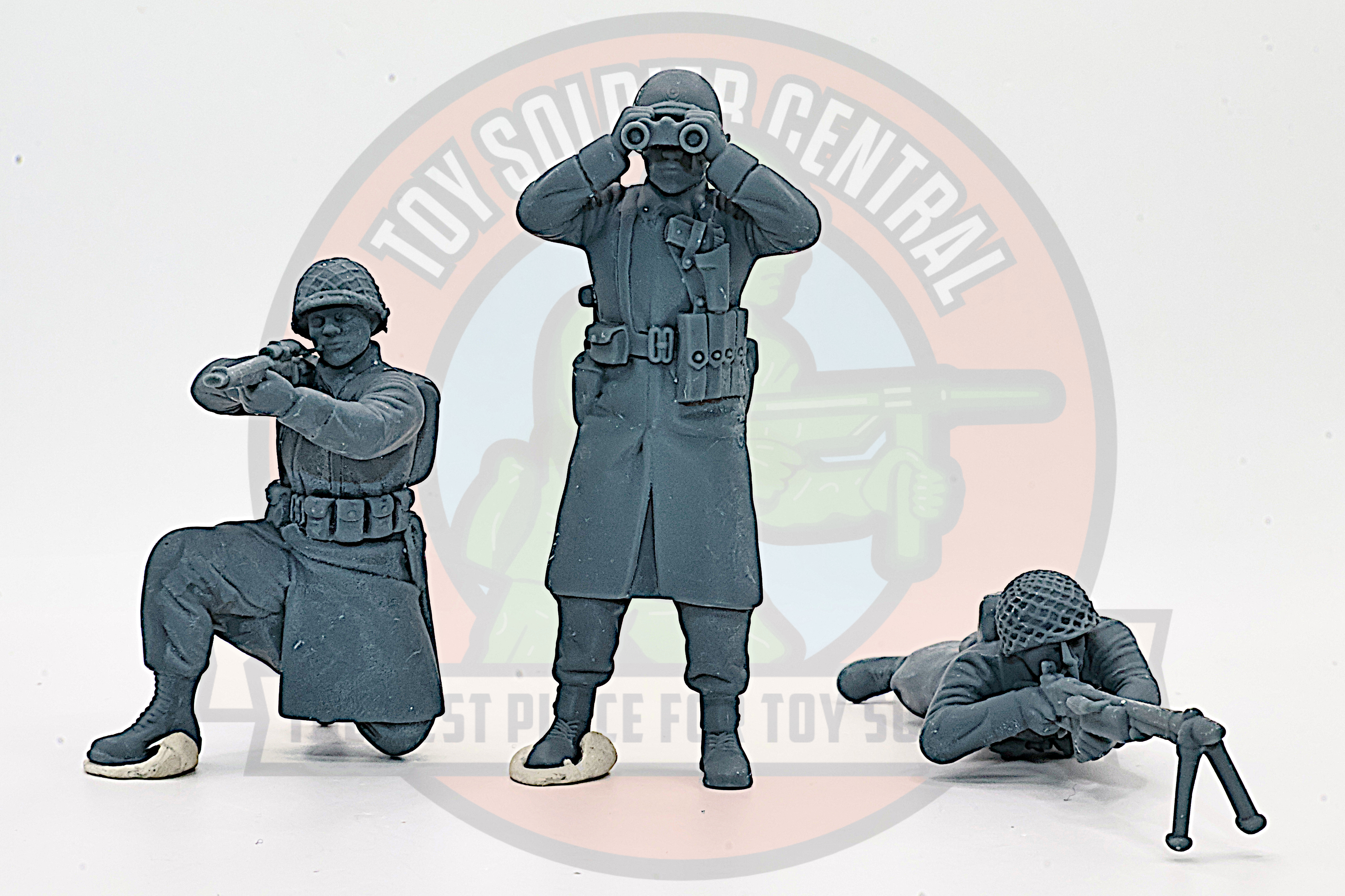grey toy soldiers 54mm 3d printed